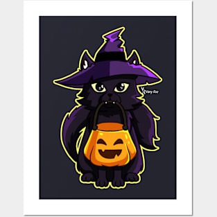 Cat Witch - Halloween Posters and Art